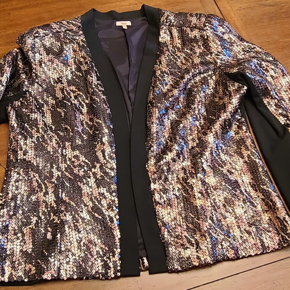 Reba Brand Snakeskin Pattern Sequined Jacket